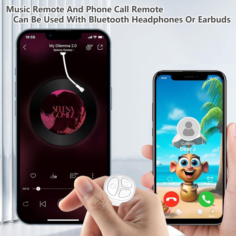 STDFORU TikTok Scrolling Ring, Bluetooth Camera Remote Control, Scrolling Ring for iPhone,TIK Tok, iPad, Android (White) - Image 5